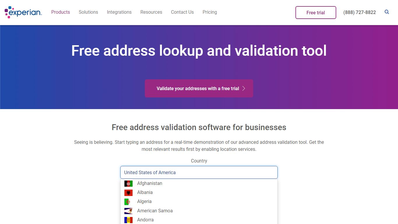 Free address lookup and validation tool - Experian Data Quality